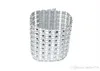 Plastic Guardanapo Anéis hotel Fontes do casamento Cadeira Sash diamond mesh envoltório anéis de guardanapo para o partido Home Decoração