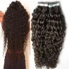 Nastro Remy afro crespo nelle estensioni dei capelli Human Hair100g 40pc Nastro nelle estensioni dei capelli Remy Human