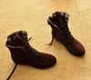 Hot Sale- Snow Motorcycle Boots Female Suede Leather Lace-Up Boot 8 Colors Plus Big Size 35-42 XWX108