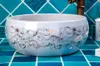 Europe Style Kinesisk tvättställ Jingdezhen Art Counter Top Keramisk Basin Sink Keramisk Tvätt Basin Shampoo