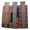 Bretelle larghe 1 pollice modello USA America Flag Bretelle unisex con clip a stella Bretelle elastiche sottili da uomo e da donna