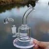 6 Zoll Inline Perc Einzigartige Bongs Lila Grün Blau Rosa Bong Mini Glas Wasserpfeifen Kleine Öl Dab Rigs t mit Quarz Banger