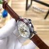 mens di alta qualità orologi moda movimento meccanico automatico orologi da polso in pelle di luna fase cinturino cinturino in acciaio inossidabile per il regalo degli uomini