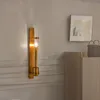 Copper Wall Lamps Postmodern TV background wall lamp living room personality creative led bedside glass Lights Bedroom Long Wall Lights