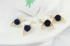 Gros-et hiver bijoux fins mode triangle inversé perle boucle d'oreille exagérée rétro flanelle boule boucle d'oreille simple goutte courte