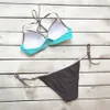 Женщины Bandeau Bandage Bikini Set Push-Up Brazilian Купальники Beachwear Купальник Doving Cross Ремешок Бикинис Сплошной цвет Бикини