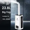 New Industry Humidifier 2000ml/h Big Fog Air Humidifier Commercial Disinfection Equipment Diffuser 23.8L Large Capacity Mist Maker Sprayer