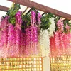 Rosequeen décoration de mariage artificielle soie glycine fleur vignes suspendus rotin mariée fleurs guirlande pour maison jardin hôtel plantes simulées