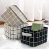 Multicolor dobrável cesta de armazenamento de algodão impermeável saco de armazenamento de algodão portátil desktop desktop caixas de armazenamento cosméticos Lanches de brinquedo