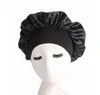 Women Wide Band Satin silk Bonnet Cap Comfortable Night Sleep Cap Ladies Soft Silk Long Hair Care Bonnet Headwrap GB1323