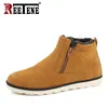 REETENE bottes d'hiver hommes 2018 bottes de neige chaudes hommes bottes de neige décontractées hommes en peluche fermeture éclair chaussures d'hiver sans lacet fourrure hommes chaussures