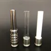 Nectar Collector Kits with Titanium Ceramic Quartz Tip Mini Glass Pipe Oil Rig Glass Bong Dab Rig Kits Glass Water Bongs