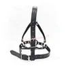 Bondage New 42mm O-Ring Open Mouth Gag Head Lock Slave Harness Mask Faux Leather Rubber #R78