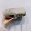 Hot Sale Rhinestones Flap Bridal Hand Bags Solid Clutches For Wedding Jewelry Three Colors Prom Evening Party Crystals Shoulder Bag