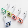 SKYLET LED Dual Ports Car Charger 5V 2.1A Power Adapter Vehicle Portable USB Car Charger Adapter for Samsung iPhone Huawei Universal Phones