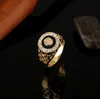 2019 novo designer anéis 18K Gold Lion abertura mens cabeça anéis pode ajustar mens anel da jóia