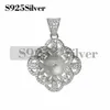 Splendido ciondolo cubico zirconia 925 Silver perla fai -da -te regalo perfetto per il fidanzamento del matrimonio 5 pezzi