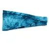 Fitness Run Sweatbands Headwrap Tie-Dye Headband Sport Yoga Hårband Bandana Tryckt Turban Stretch Headdress Hair Tillbehör Azyq6509