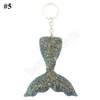 Mermaid Tail Pullu Anahtarlıklar Yansıtıcı Işık Anahtar Toka Flaş Sondaj Anahtarlık Kadın Çanta Kolye Yaratıcı Renkli LJJZ323