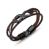 Roestvrijstalen armband voor mannen 8 lederen armband 18mm heren accessoires sieraden zwarte honkbal jongens snap armbanden