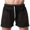 Mens Sexy Shorts creux Open-up Open-up Openwork Boxer Sous-vêtement Boxer Shorts de Yoga