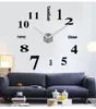 Horloge murale surdimensionnée créative bricolage horloge acrylique maison 3d autocollant mural horloge muette