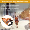 شبكة قابلة للتنفس الكلب الفم كمامة مضادة لدغة مضغ تغطية كمامة للكلاب نايلون السلامة السلامة