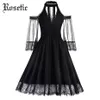 Party Dresses Rosetic Gothic Skater Klänning Lace Mesh Girl Summer Travel Fashion Slim Sexy Morte Maiden Wicked Casket Cutie