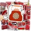 50pcs/Set Waterproof London Red Bus Telephone Booth PVC Stickers For Laptop Motorcycle Skateboard Luggage Decal Toy Sticker