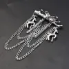 2 Colors Alloy Antlers Brooches Coat Pins Collar Chain Women Men Suit Dress Accessories