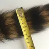 Real Genuine Fox Americal Raccoon Fur Tail Keychain Handbag CharmTassel Cosplay Tool Car Keyring Pendant key ring Jewelry gift