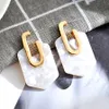 Simple Geometric Acetate Stud Earrings for Women Bohemia Colorful Triangle Acetic Acid Earrings Fashion Jewelry girl gift