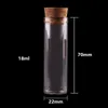 Tubo de ensayo pequeño de 4ml/5ml/6ml/18ml/22ml con tapón de corcho botellas frascos viales DIY 100 piezas