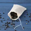 20 pcs/Lot sachets de thé vides avec ficelle filtre à thé pour herbe thé en vrac soupe arôme cuisson sachets de thé accessoires de cuisine