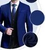 Haute Qualité Garçons D'honneur Notch Revers Mariage Marié Tuxedos Hommes Costumes Mariage / Bal / Dîner Meilleur Homme Blazer (Veste + Cravate + Pantalon + Gilet) 18