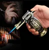 NEW DESGIN 1300C Metal Dab Jet flame Torch Windproof Micro Butane Torch cigar Lighter Professional Kitchen Lighter BBQ DIY tools dhl free