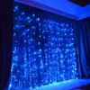 3M X 2M Christmas Lights 110V 220V Romantic Fairy Star LED Curtain String Lighting For Holiday Wedding Garland Party window Decoration light