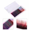 Rainbow Colorful Flash Eyelash Extension Nature Long Gradient False Individual Eye Lashes Makeup Artificial Fake False Eyelashes