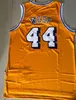 College Basketball University West Virginia Mountaineers Vintage Jerry 44 West Trikots gold lila Throwback-Trikot gelb genäht S-5XL