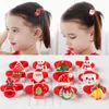 New Christmas Snowman Santa Claus Hairband Hair Rope Ring kids Ponytail Holder Baby Girls Hair Accessories