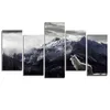 Fantastiche stampe HD su tela Wall Art Soggiorno Decorazioni per la casa Immagini 5 pezzi Snow Mountain Plateau Wolf Dipinti Quadro di poster di animali