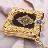 New Muslim Keychain Resin Islamic Mini Ark Quran Book Real Paper Can Read Pendant Key Ring Key Chain Religious Jewelry