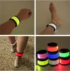 Nylon LED Sports Slap Polsriem Banden Polsband Licht Flash Armband Gloeiende Armband Flare Strap Party Concert Armband SN2132