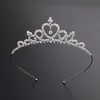 Nuovo Bambino Bambini Affascinante Fiore di Cristallo Tiara Nuziale Corone Magnifico Diadema di Strass per la Principessa Accessori per Capelli Del Partito5450951