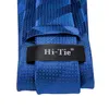 Hızlı Kargo Erkek Ipek Bağları Tasarımcılar Moda Donanma Mavi Çizgili Kravat Hanky ​​Kol Düğmeleri Mens Resmi Düğün Parti Damat Için Setleri Setleri N-3167