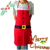 Fancy Christmas Xmas Kids Santa Red Apros Home Kitchen Cooking Party Decor8898150