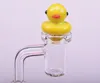 Partihandel Glas Carb Cap Yellow Duck Style Dome För Thermal Quartz Banger Nails Glas Vattenrör DAB Oljeplattor Rökning