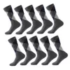 LETSBUY 10 pair/lot Men's socks solid color Cotton Socks Argyle pattern crew for business dress casual funny long