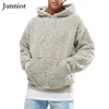 Junnior espesso grandes hoodies homens solto Highstreet moda com capuz tops inverno manga longa hoodies quente Mens 2019 novo