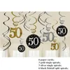 12PCS 30/40/50/60 Year Olds Single Party Decor Spiral Ornaments Happy Birthday Latex Sequin Balloon Party Decorations Adult DIY